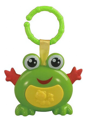Chocalho Berco Sapo Brinquedo Divertido P/ Crianças Atóxico Cor Verde