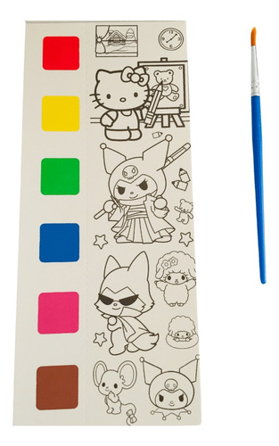 Libreta Para Colorear Acuarela Sanrio Kuromi My Melody