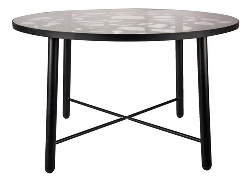 Leisuremod Devon Tree Design Glass Top Base De Aluminio Par.