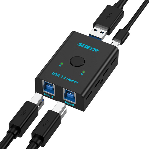 Sgeyr Interruptor Usb 3.0 Selector Conmutador 2 1 Para Mouse