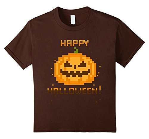 Niños Video Gamer Pixel Jack-o-lantern Disfraz De Halloween