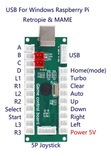 Usb Codificador For Arcade Games, Joystick Controller