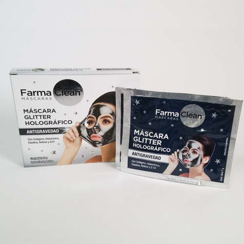 Imagen 4 de 4 de Farmaclean Máscara Glitter X 1 Estuche. Directo De Fábrica.