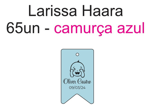 Etiquetas Crochê Tecido Camurça Personalizada Larissa Haara