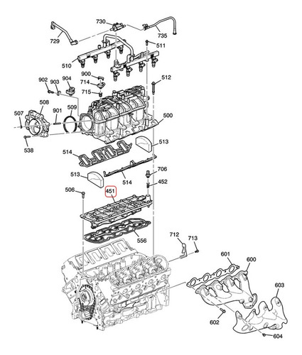 Distribuidor Aceite Motor Para Camaro 6.2l 2010 A 2015