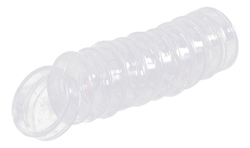Imagen 2 de 5 de 40x 50 / 60mm Cajas Redondas Transparentes Monedas Recoge La