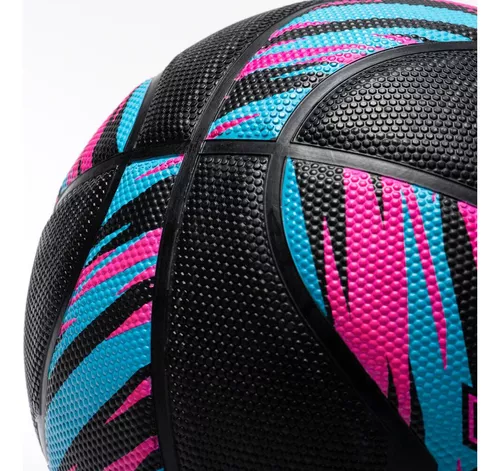 Bola Basquetebol Resist R500 T6 - Cor Rosa-turquesa