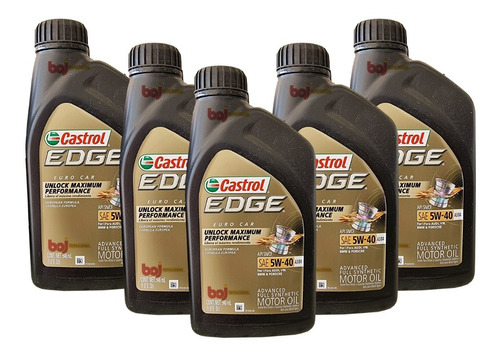 Aceite Castrol 5w40 Sintético 946 Ml (5 Pzas)