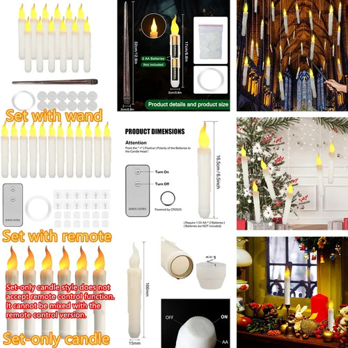 Velas Led Flotantes Con Control Remoto Mágico