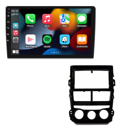 Radio Android Carplay 9 4/64gb + Bisel Toyota Yaris 2017up