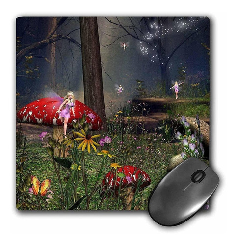 3drose Llc 8 x 8 x 0.25 inches Mouse Pad, Diseño De Hada 