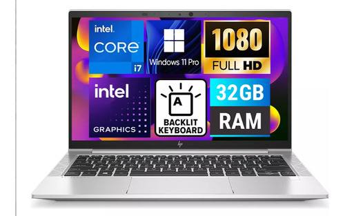 Ordenador portátil HP Elitebook Intel Core i7-10610U 32 GB de RAM 256 GB Win 11 Pro - Excelente (Reacondicionado)