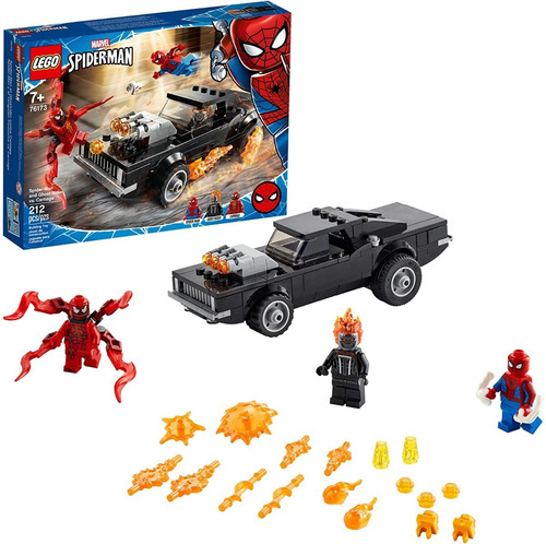 Lego Marvel 76173 :spider-man Y Ghost Rider Vs Carnage 212pz Cantidad De Piezas 212