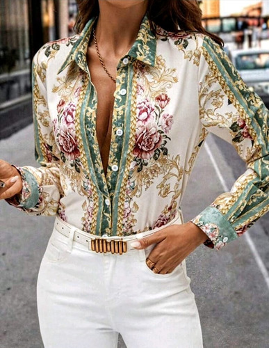 Camisa De Seda Importada Melody