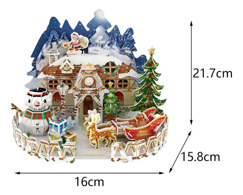 Rompecabezas De Navidad, Cabaña, Edificios, Artesanía, A