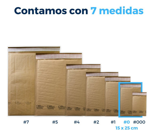 250 Sobres Con Burbuja Jiffylite Kraft #0 | 6 X 10 In
