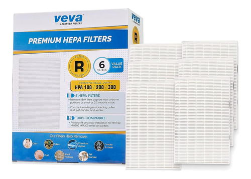 Veva Hepa Filter Replacement 6 Pack - Compatible W/honeyw...
