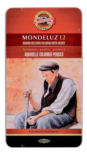 Lápis Aquarelável Mondeluz 12 Cores Koh-i-noor