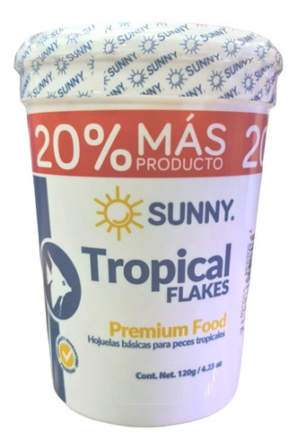 Alimento Importado Hojuelas Basicas Tropicales 100g Sunny