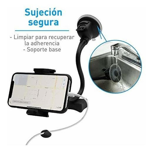 Ma Soporte Telefono Para Brisa Ajustable Ventosa