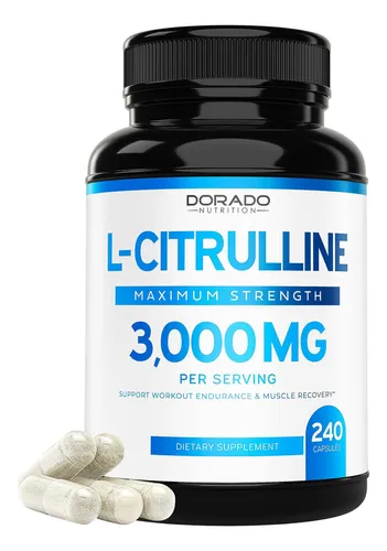 Suplemento De L Citrulina De 3000 Mg (240 Cápsulas) Apoya L