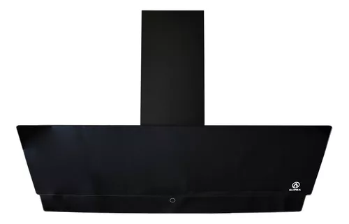 Campana extractora CM-90-BLACK decorativa de pared tipo moño de acero  inoxidable color negro