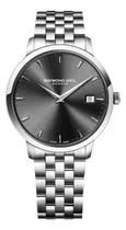 Comprar Reloj Raymond Weil Toccata Hombre Carátula Negra Correa Plateado Bisel Plateado Fondo Negro