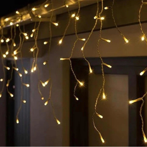 Imagen 4 de 9 de Cortina Luces Lluvia 100 Led 3 Mts Navidad Efectos Eventos