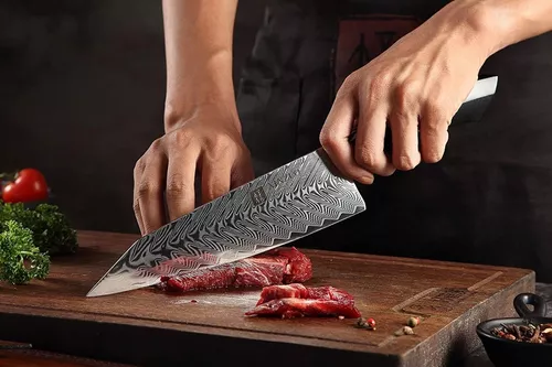 Cuchillo Acero Damasco 67 Chef Cocina Profesional Japonés