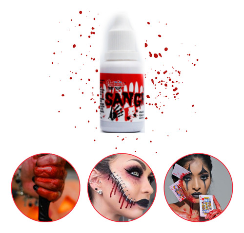Sangre Falsa Maquillaje Halloween Liquida Artificial X5 Unid