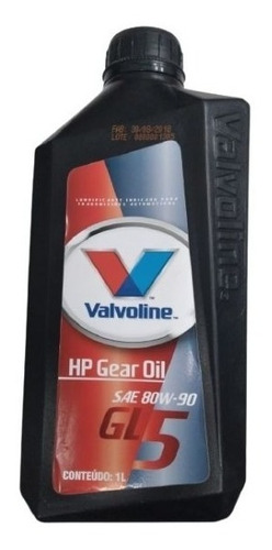 1 Lt Oleo Valvoline 80w90 Hp Gear Oil Sae 80w90 Api Gl-5