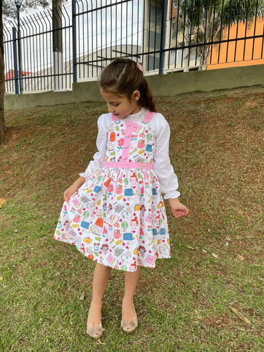 Vestidos Brancos Infantil Juvenil Luxo Mini Diva Envio Já