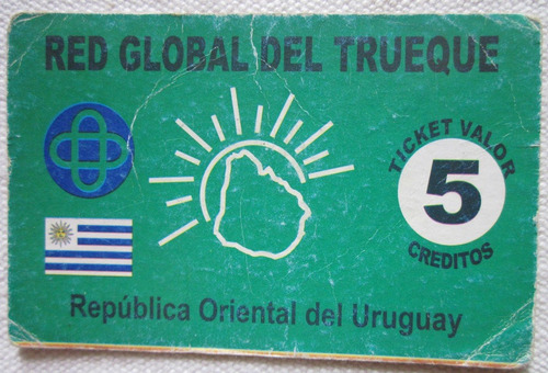 Billete Trueque Uruguay 5 Creditos Nodo Maroñas