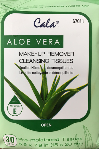 Eliminador De Maquillaje Para Limpiar Panuelos (aloe Vera)