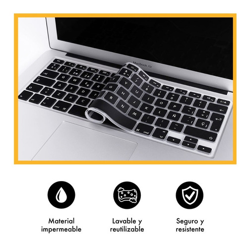 Imagen 4 de 10 de Protector Silicona Teclado Compatible Macbook Pro A1278- Esp