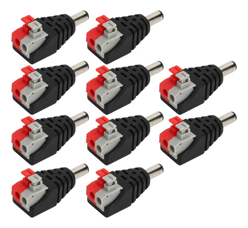 Adaptador De 10 Piezas Con Conector Bnc, Cable Coaxial, Cctv