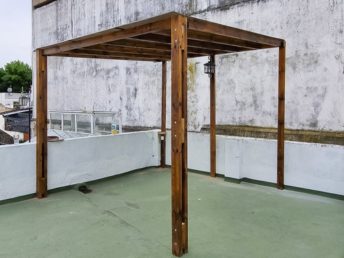 Pergolas Para Exterior Balcon Terraza Auto Madera A Medidas Bordó