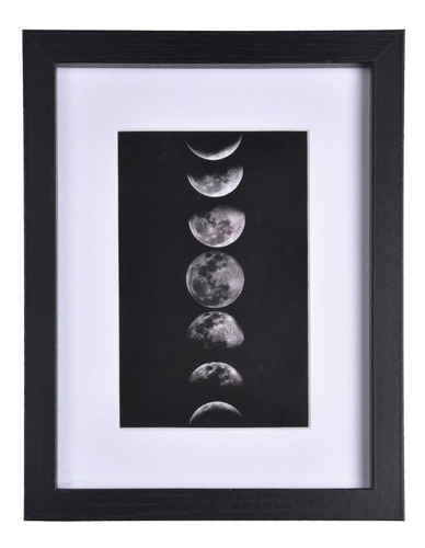 Imagem 7 de 10 de Kit Com 9 Quadros Decorativos Modernos Pretos Begônia