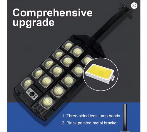 Pack X2 Foco Led Solar Con Sensor Movimiento Y Control 600w