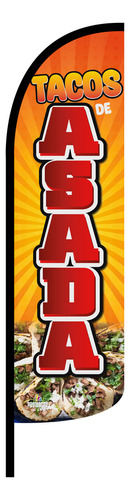Funda Para Bandera Publicitaria Tacos Naranja(4x1 Mts)
