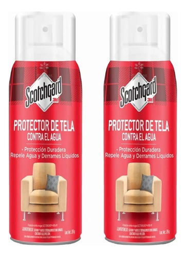 Teflon Protector De Telas Repelente Liquidos Manchas 2 Pzas