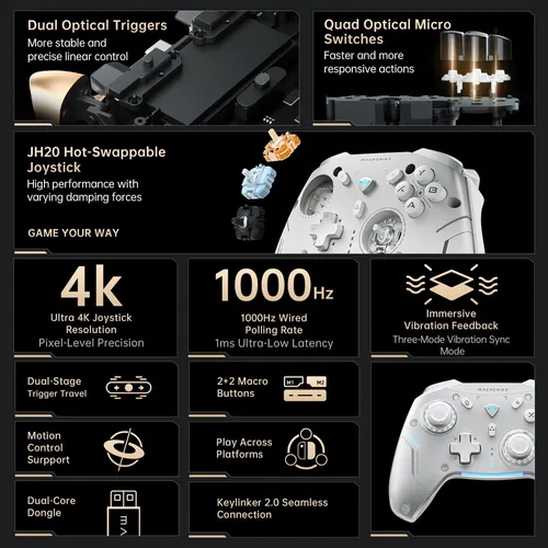 Controlador Gamer Inalámbrico Machenike G5pro V2 1000hz