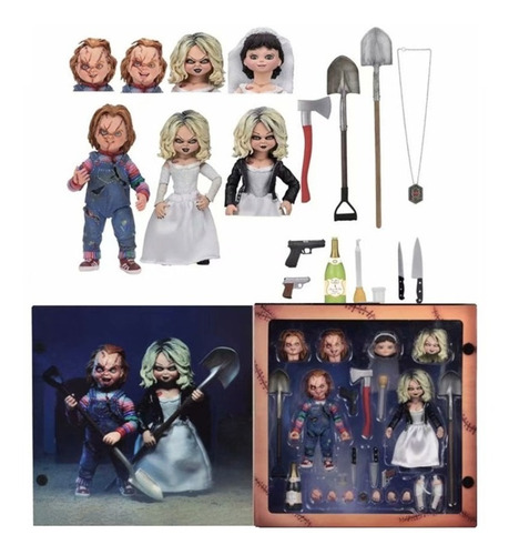 Figuras 2-pack Tifani Y Chuky Compatible Con Neca