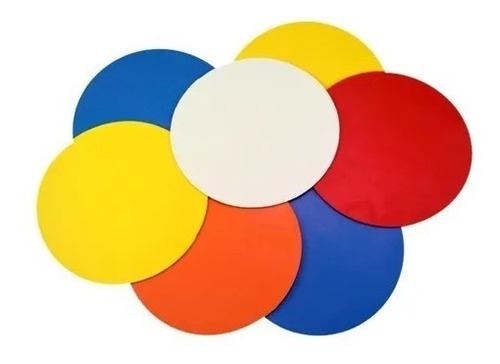 Set De 10 Circulos Demarcatorios Goma Futbol Tactica Tsp