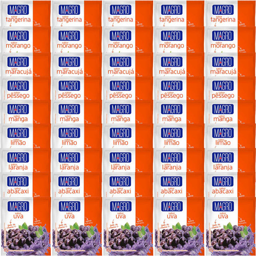 Suco Em Pó Zero Açúcar Magro 8g Sabores Variados Kit Com 45