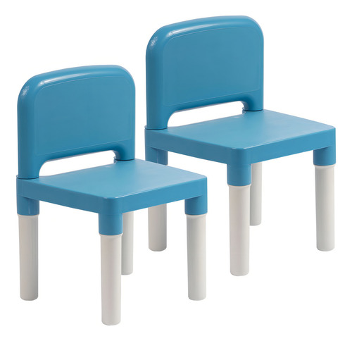 Mesinha Infantil Para Atividades Com 2 Cadeira Baby Hercules Cor Azul Kids Baby