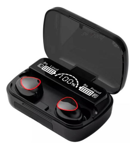 Audífonos In-ear Inalámbricos Bluetooth M10 Negro Luz Led