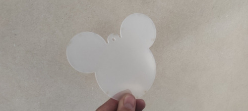25 Esfera Mickey Acrílico Transparente 11.5 Por 10 Cm