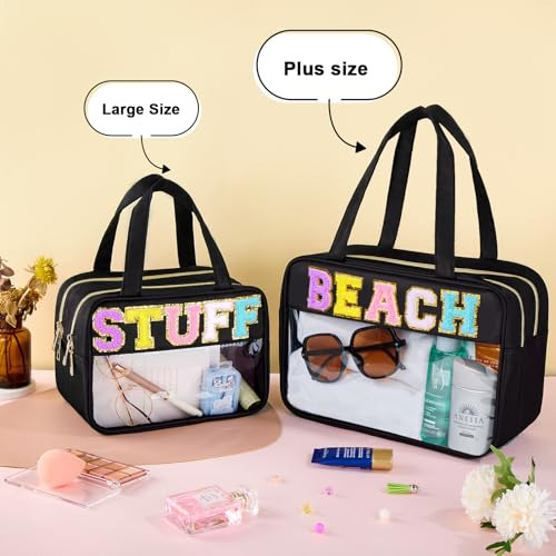 Bolsa De Maquillaje Transparente Impermeable Con Cremallera