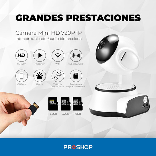 Imagen 9 de 10 de Camara Seguridad Inalambrica Ip Wifi Hd P2p 720p Audio Doble